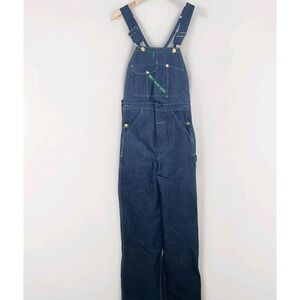 Vtg Key Imperial Denim Bib Overalls 28x34 Carpenter Workwear Western Grunge NOS